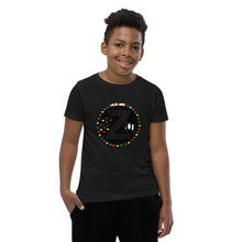 Load image into Gallery viewer, Zoria 9 everyone's t-shirt yellow, red and green on black
