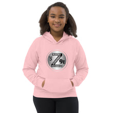 Load image into Gallery viewer, Zoria 9 Entertainment Kids Vinyl Silver Print Hoodie
