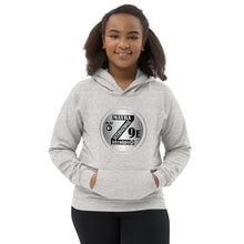 Load image into Gallery viewer, Zoria 9 Entertainment Kids Vinyl Silver Print Hoodie
