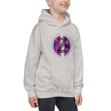 Load image into Gallery viewer, Zoria 9 Entertainment Kids Vinyl Purple Print Hoodie
