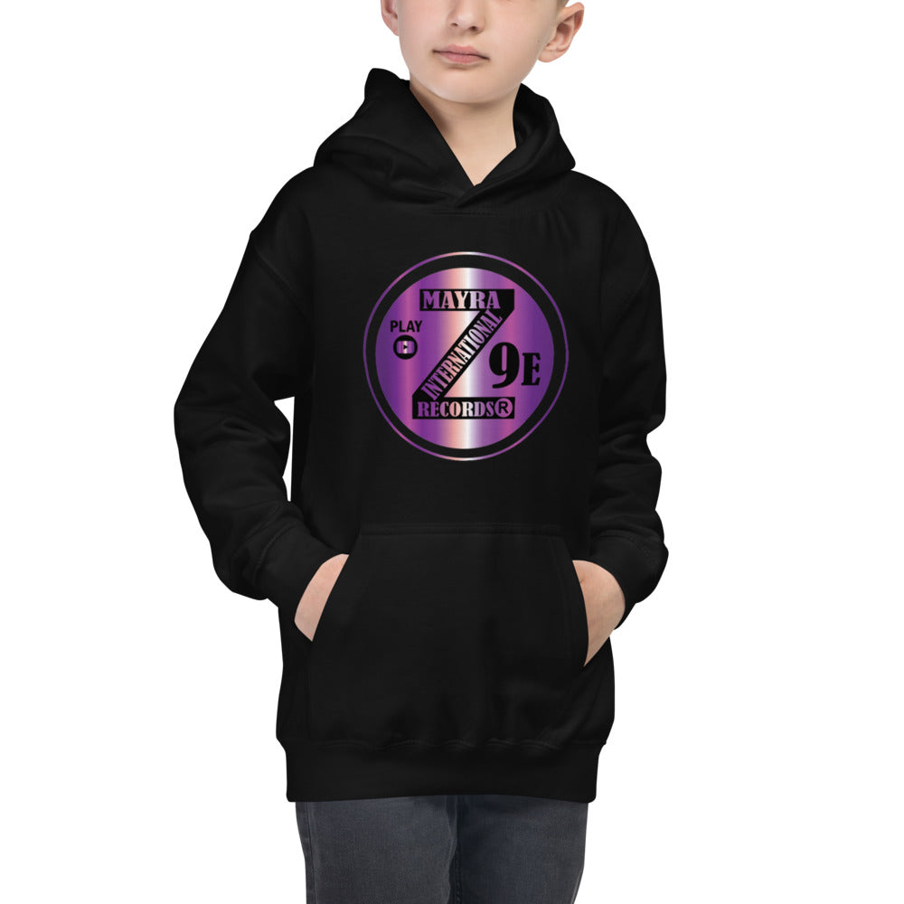 Zoria 9 Entertainment Kids Vinyl Purple Print Hoodie