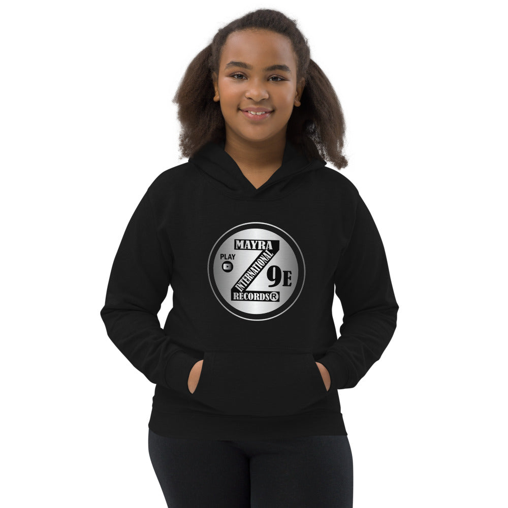 Zoria 9 Entertainment Kids Vinyl Silver Print Hoodie