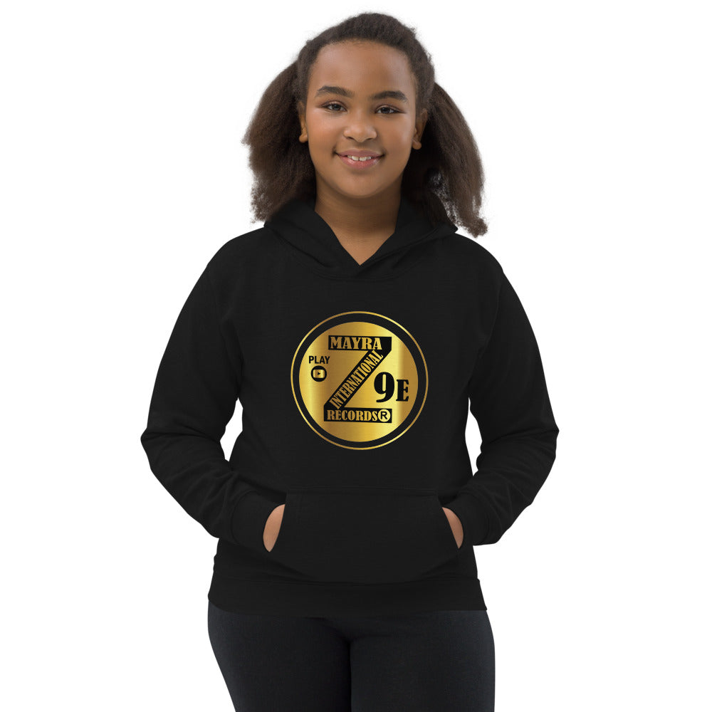 Zoria 9 Entertainment Kids Vinyl Gold Print Hoodie