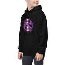 Load image into Gallery viewer, Zoria 9 Entertainment Kids Vinyl Purple Print Hoodie
