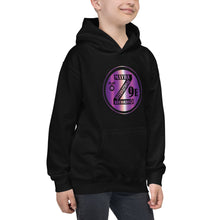 Load image into Gallery viewer, Zoria 9 Entertainment Kids Vinyl Purple Print Hoodie
