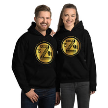 Load image into Gallery viewer, Zoria 9 Entertainment Unisex Vinyl-Gold Print Hoodie
