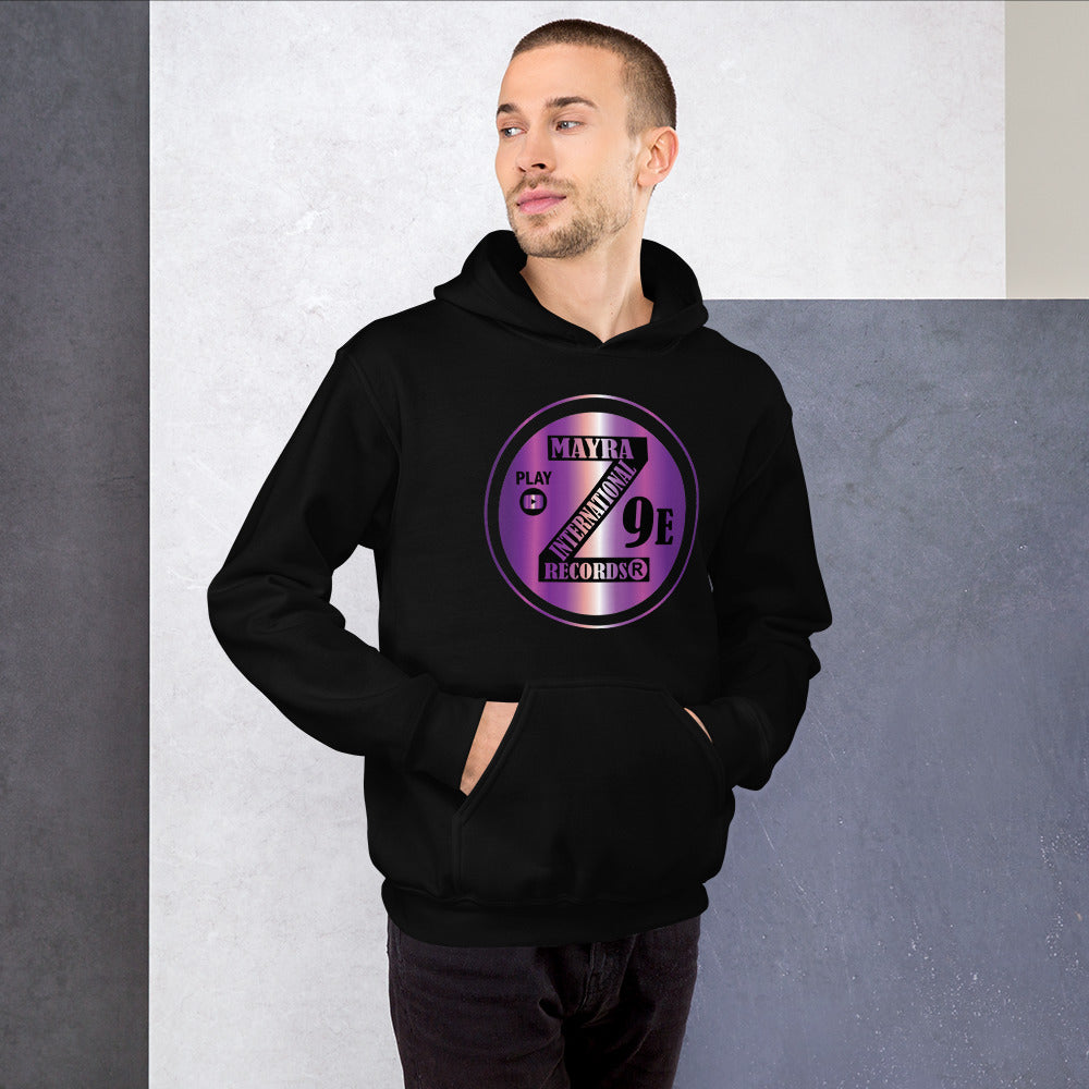 Zoria 9 Entertainment Unisex Vinyl-Purple Print Hoodie