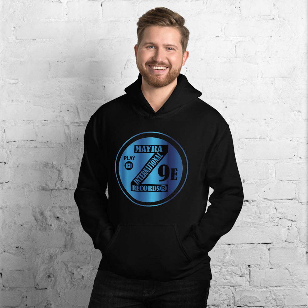 Zoria 9 Entertainment Unisex Vinyl-Blue Print Hoodie