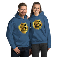 Load image into Gallery viewer, Zoria 9 Entertainment Unisex Vinyl-Gold Print Hoodie
