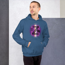 Load image into Gallery viewer, Zoria 9 Entertainment Unisex Vinyl-Purple Print Hoodie
