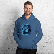 Load image into Gallery viewer, Zoria 9 Entertainment Unisex Vinyl-Blue Print Hoodie
