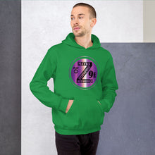 Load image into Gallery viewer, Zoria 9 Entertainment Unisex Vinyl-Purple Print Hoodie
