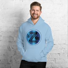 Load image into Gallery viewer, Zoria 9 Entertainment Unisex Vinyl-Blue Print Hoodie
