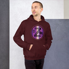 Load image into Gallery viewer, Zoria 9 Entertainment Unisex Vinyl-Purple Print Hoodie
