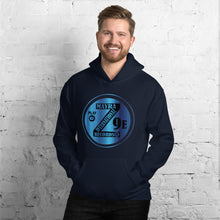 Load image into Gallery viewer, Zoria 9 Entertainment Unisex Vinyl-Blue Print Hoodie
