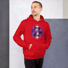 Load image into Gallery viewer, Zoria 9 Entertainment Unisex Vinyl-Purple Print Hoodie
