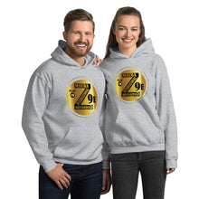 Load image into Gallery viewer, Zoria 9 Entertainment Unisex Vinyl-Gold Print Hoodie
