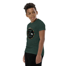 Load image into Gallery viewer, Zoria 9 everyone&#39;s t-shirt yellow, red and green on black
