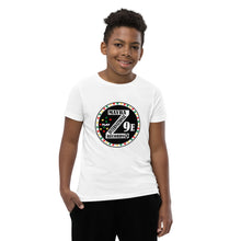 Load image into Gallery viewer, Zoria 9 everyone&#39;s t-shirt yellow, red and green on black
